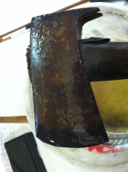 Just out of the bath.