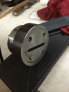 Drilled holes for bolts to keep the die from sliding out (I drilled two in the wrong place and couldn't use them).