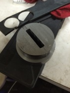 Slot for steel strip milled.