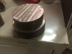 Turned and fitted into pipe bearing.