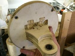 Gluing up one section.