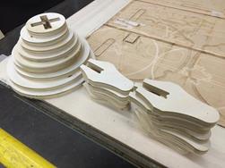 Parts fresh off the CNC.