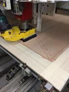 Cutting the bottom panel.