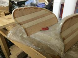 Letting the edge reinforcement cure.