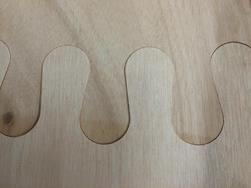 The puzzle joint fit.