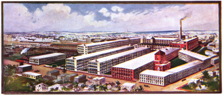 Another Boston Woven Hose engraving showing the factory at its height. Note the long building along Hampshire St. was never built.