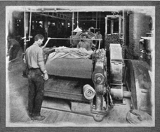 Mixing the dough (Source: The Story of Rubber).