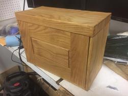 Two coats of satin polyurethane.