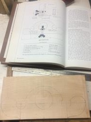 Laying out the router plane body.