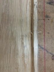 The cleaned out slot.